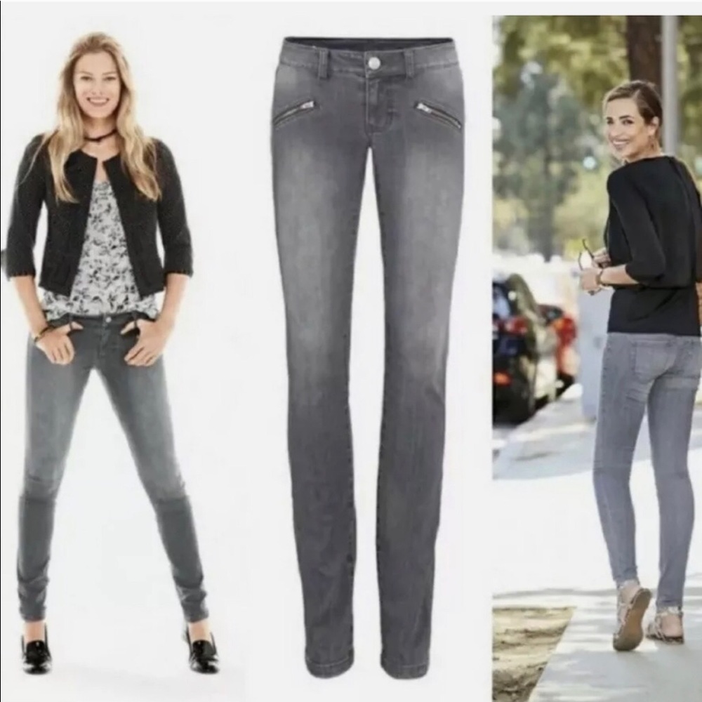 Cabi Grey Skinny Jeans with Zipper